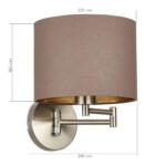 SLE300571-01 Светильник настенный Никель/Темно-бежевый, Золотистый E27 1*40W BRESCIA — изображение 2