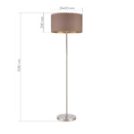 SLE300575-01 Светильник напольный Никель/Темно-бежевый, Золотистый E27 1*40W BRESCIA — изображение 2