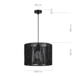 SLE6024-403-01 Светильник подвесной черный/черный E27 1*40W ETTAN — изображение 6