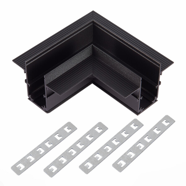 ST007.429.12 Угол-соединитель для встраиваемого магнитного шинопровода под ГКЛ 12мм ST-Luce Черный SKYLINE 48