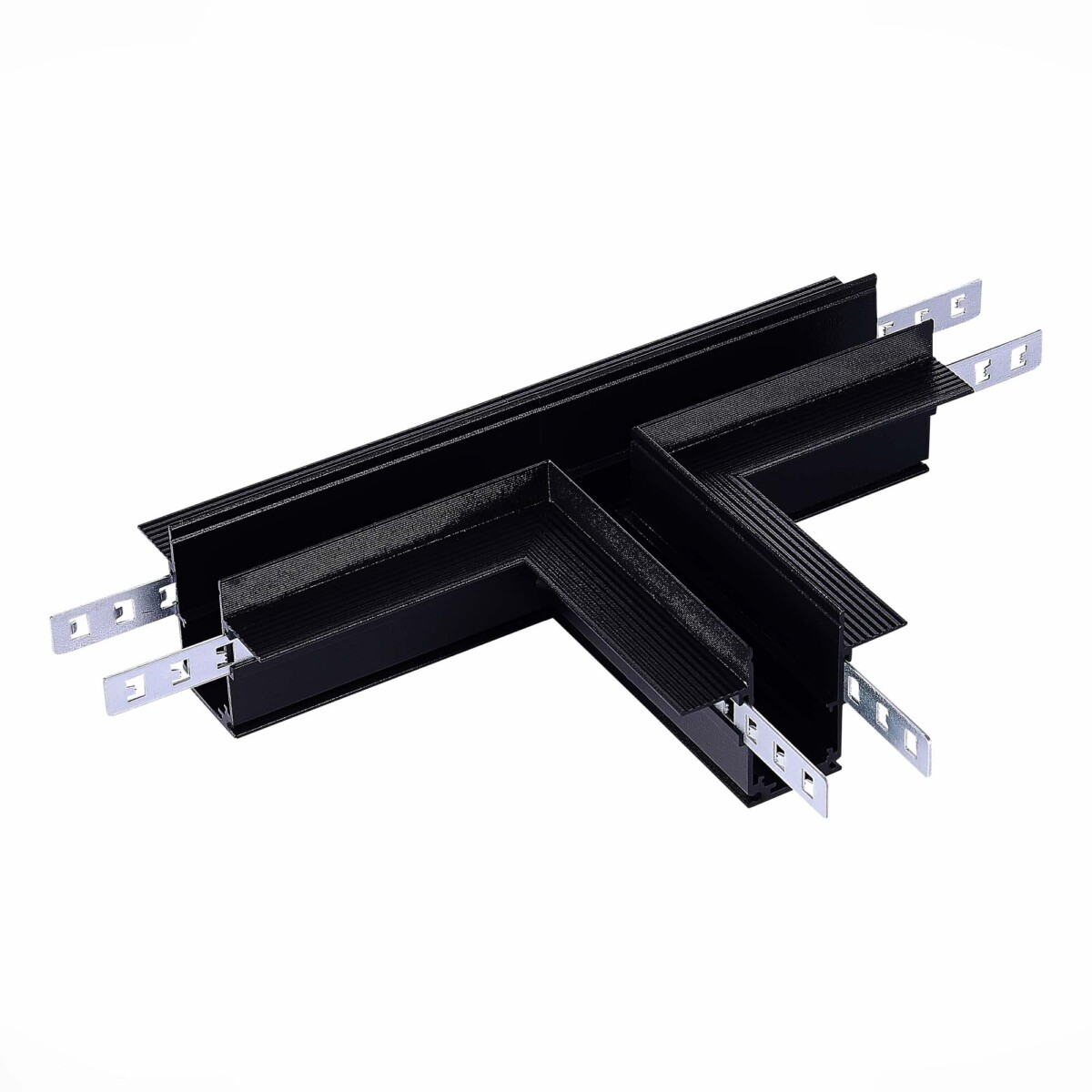 ST007.499.12 Коннектор T-образный для встраиваемого магнитного шинопровода под ГКЛ 12мм ST-Luce Черн SKYLINE 48 — изображение 1