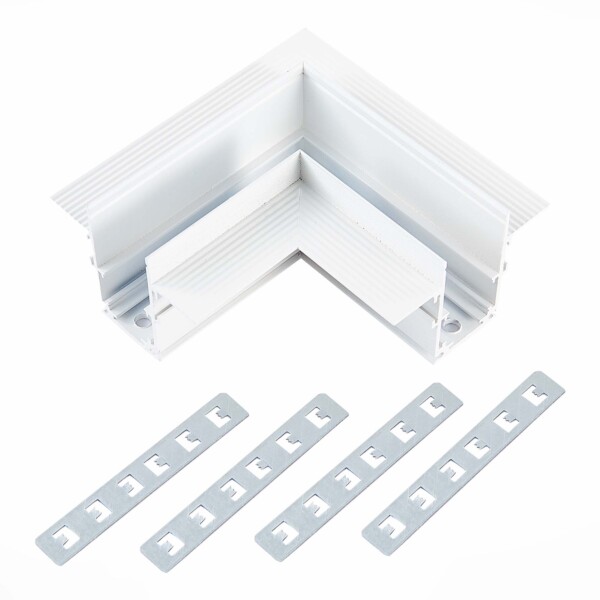 ST007.529.00 Угол-соединитель для встраиваемого магнитного шинопровода под ГКЛ 9мм  ST-Luce Белый SKYLINE 48