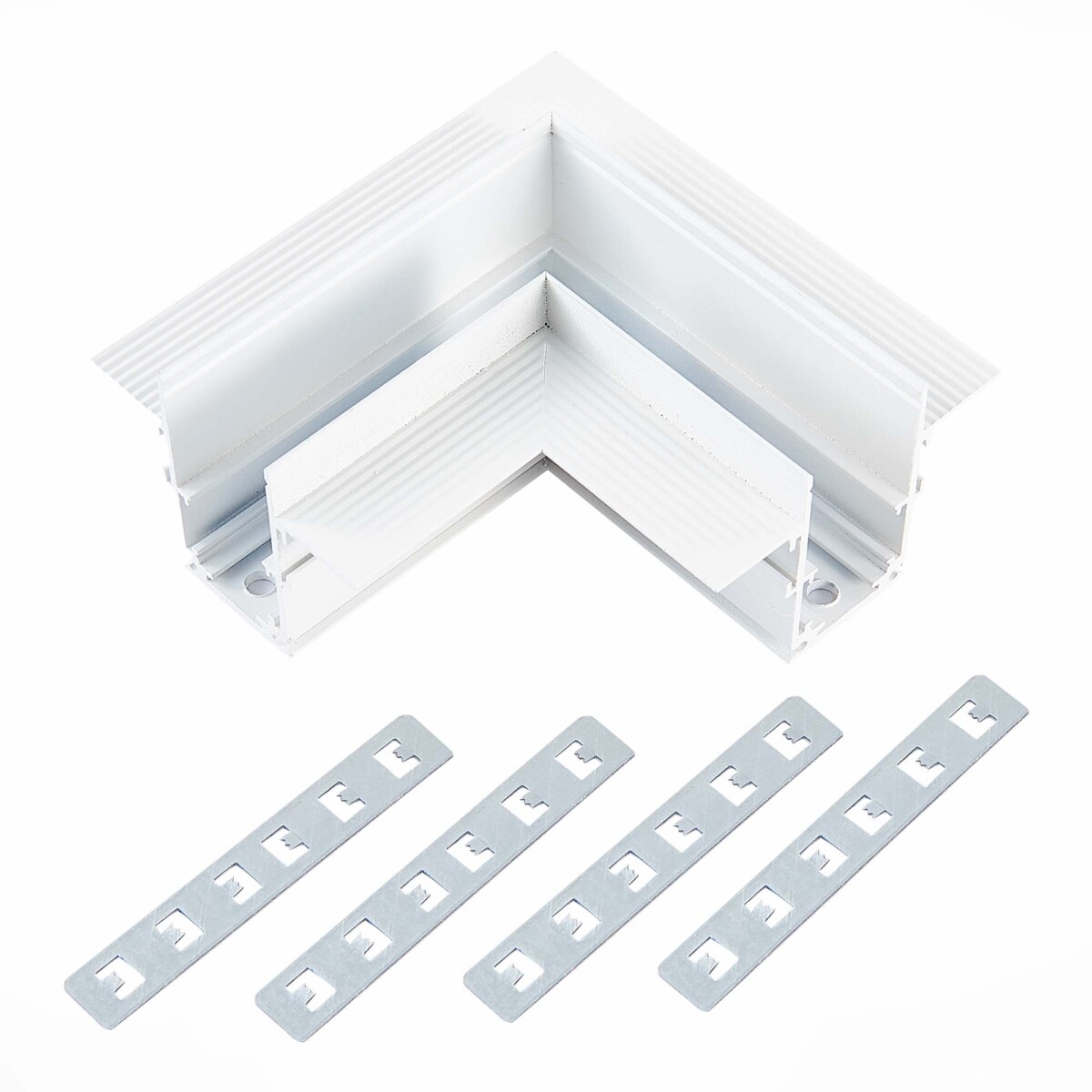 в наличии ST007.529.12 Угол-соединитель для встраиваемого магнитного шинопровода под ГКЛ 12мм ST-Luce Белый SKYLINE 48 - купить в интернет-магазине Светильники Торг