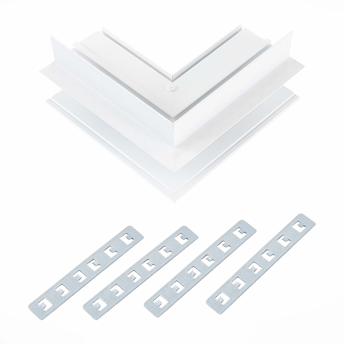 ST007.559.00 Внешний угол-соединитель для встраиваемого магнитного шинопровода ST-Luce Белый SKYLINE 48 — изображение 1