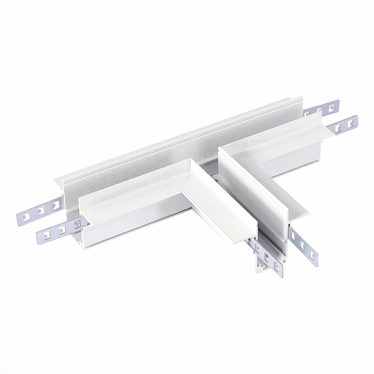 ST007.599.12 Коннектор T-образный для встраиваемого магнитного шинопровода под ГКЛ 12мм ST-Luce Белы SKYLINE 48 — изображение 1