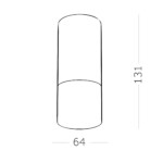 ST100.412.01 Светильник потолочный Черный GU10 1*50W IP20 D64xH131 220V Без ламп Накладные светильники — изображение 3
