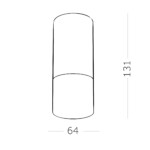 ST100.512.01 Светильник потолочный Белый GU10 1*50W IP20 D64xH131 220V Без ламп Накладные светильники — изображение 3
