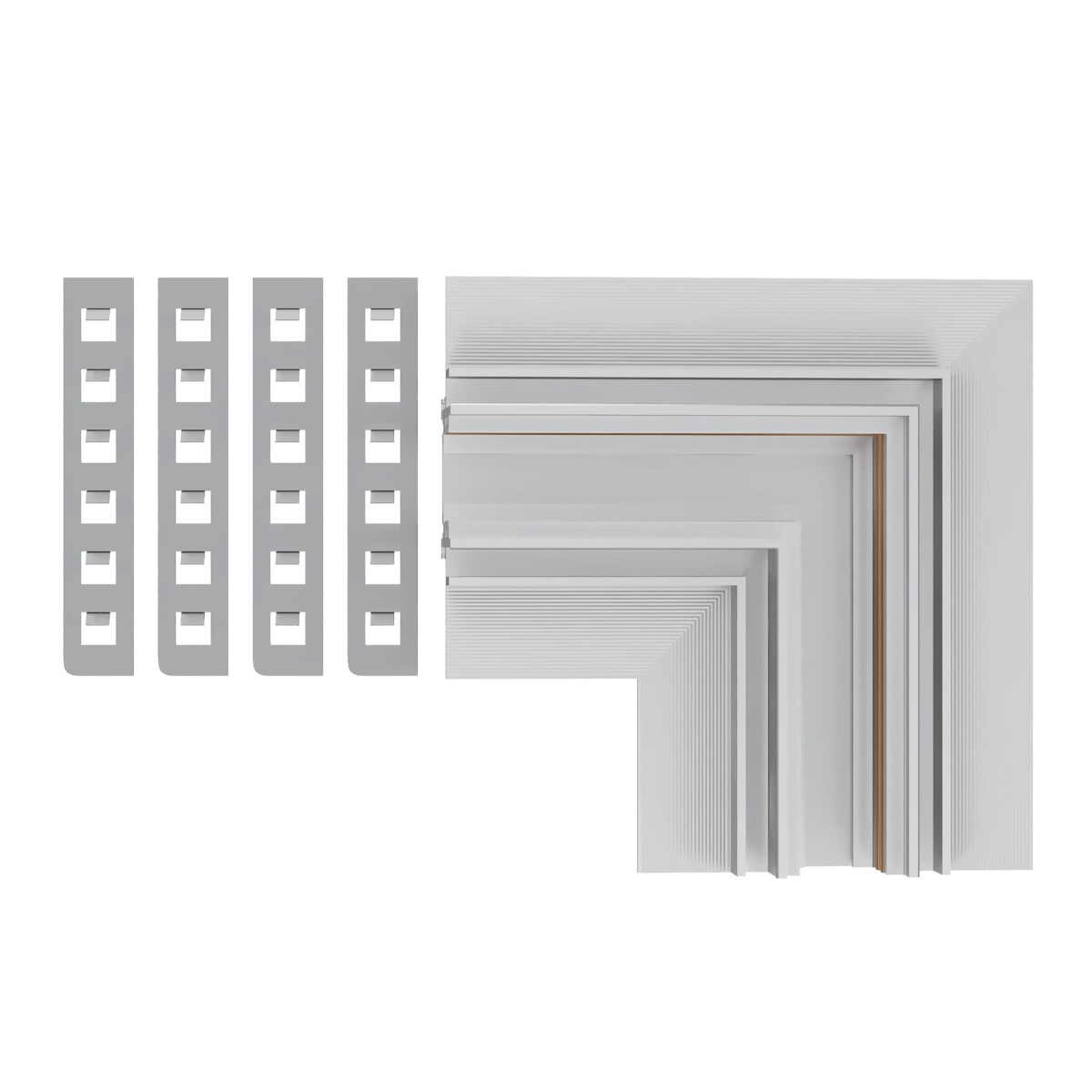 ST1007.529.12 Угол-соединитель для встраиваемого магнитного шинопровода под ГКЛ 12мм ST-Luce Белый SKYLINE 48+ — изображение 1