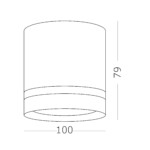 ST115.542.07 Светильник потолочный Белый LED 1*7W 4000K 490Lm Ra>90 120° IP20 D79xH100 170-240V Накладные светильники — изображение 3
