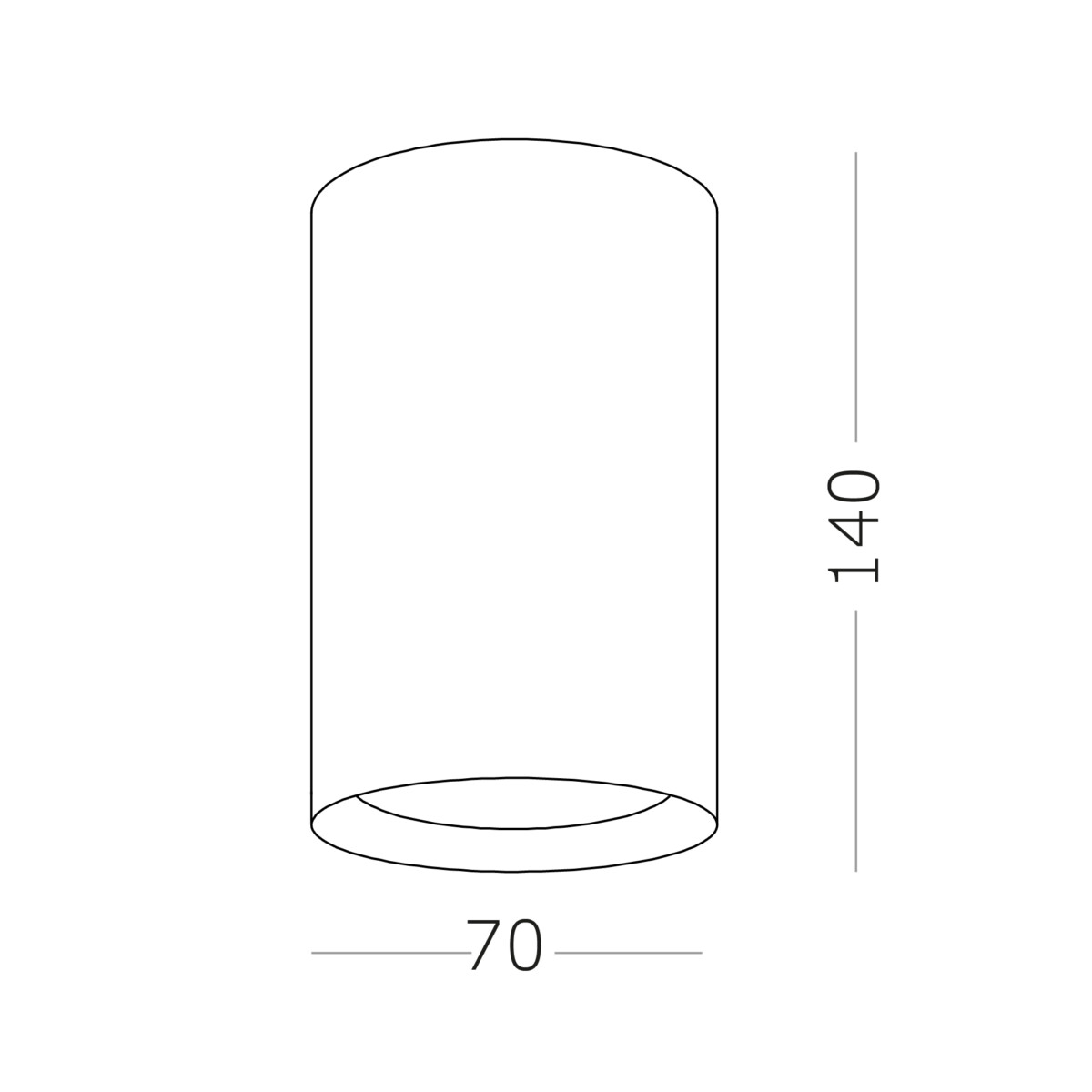 ST155.502.01 Светильник потолочный Белый GU10 1*50W IP20 D70xH140 180-240V Без ламп Накладные светильники — изображение 3