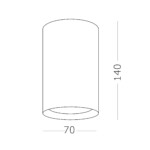 ST155.502.01 Светильник потолочный Белый GU10 1*50W IP20 D70xH140 180-240V Без ламп Накладные светильники — изображение 3