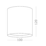 ST156.502.01 Светильник потолочный Белый GU10 1*50W IP20 D100xH120 180-240V Без ламп Накладные светильники — изображение 4