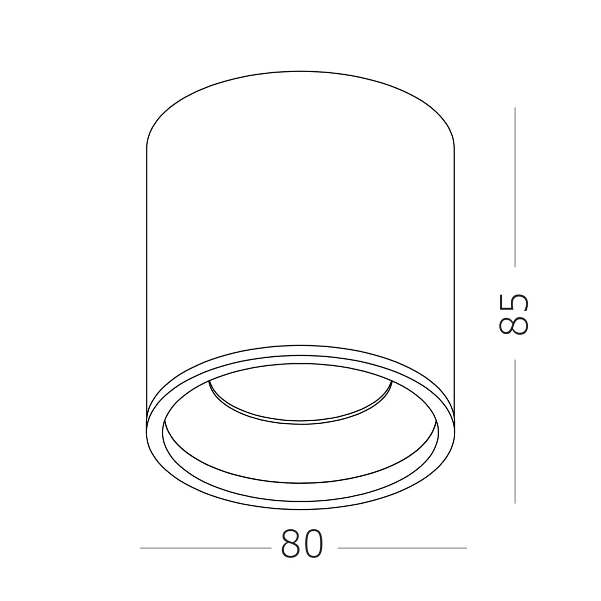 ST165.542.12 Светильник потолочный Белый LED 1*12W 4000K 840Lm Ra>90 36° IP44 D80xH85 85-265V Накладные светильники - купить в интернет-магазине Светильники Торг