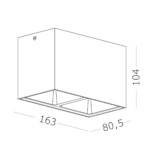 ST168.502.02 Светильник потолочный Белый GU10 2*50W IP20 L82,5xW165xH104 220V Без ламп Накладные светильники — изображение 2