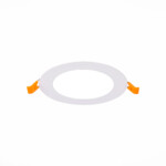 ST209.538.06 Св-к встр. Белый LED 1*6W 3000K 330Lm Ra80 110° IP20 D120xH8 90-265V Встраиваемые светильники