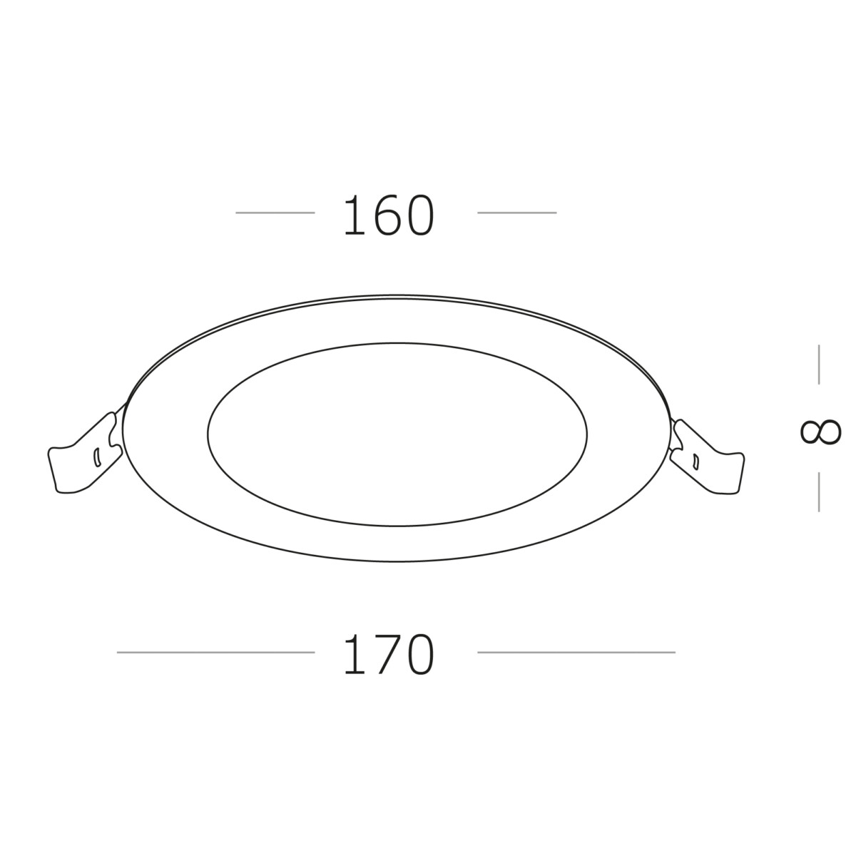 ST209.538.12 Св-к встр. Белый LED 1*12W 3000K 816Lm Ra80 110° IP20 D170xH8 90-265V Встраиваемые светильники — изображение 5