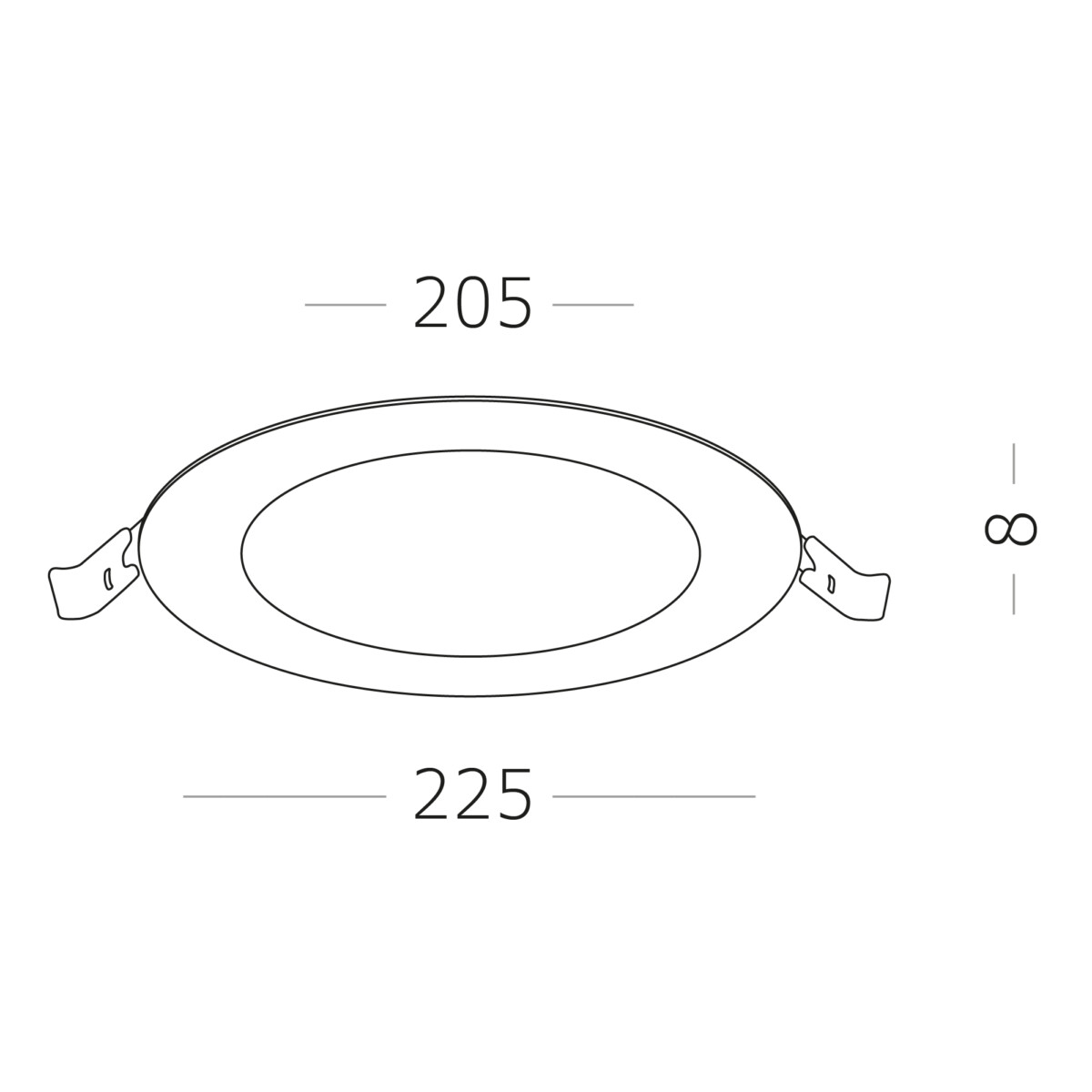 ST209.538.18 Св-к встр. Белый LED 1*18W 3000K 1 296Lm Ra80 110° IP20 D225xH8 90-265V Встраиваемые светильники — изображение 5