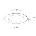 ST209.538.24 Св-к встр. Белый LED 1*24W 3000K 1 728Lm Ra80 110° IP20 D300xH8 90-265V Встраиваемые светильники — изображение 3