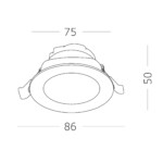 ST211.548.06.24 Св-к встр. Белый LED 1*6W 4000K 480Lm Ra80 24° IP20 D86xH50 220-240V Встраиваемые светильники — изображение 5