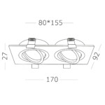 ST251.408.02 Св-к встр. Черный GU10 2*50W  IP20 L170xW92xH27 220V Без ламп Встраиваемые светильники — изображение 4