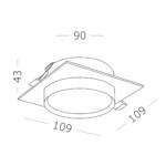 ST258.518.01 Св-к встр. Белый GX53 1*50W IP20 L109xW109xH43 220V Без ламп Встраиваемые светильники — изображение 4