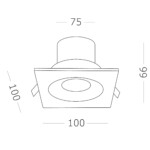 ST259.448.10 Св-к встр. Черный LED 1*10W 4000K 700Lm Ra>90 60° IP44 L100xW100xH66 85-265V Встраиваемые светильники — изображение 2