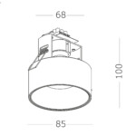 ST260.508.01 Св-к встр. Белый GU10 1*50W IP20 D85xH104 220V Без ламп Накладные светильники — изображение 2
