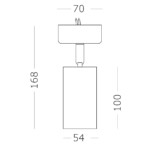 ST303.502.01 Потолочный светильник Белый GU10 1*50W  L100xW54xH168 220V Без ламп Накладные светильники — изображение 3