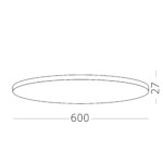 ST601.432.48 Светильник потолочный Черный LED 1*48W 3000K 4 320Lm Ra>90 120° IP20 D600xH27 180-240V Накладные светильники — изображение 2