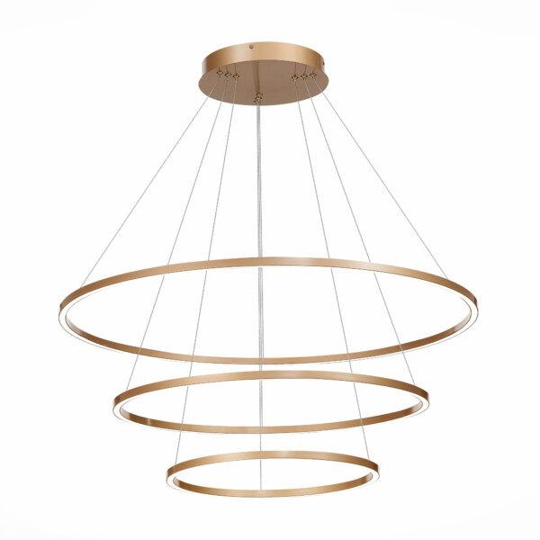 ST605.203.114 Cветильник подвесной SMART ST-Luce Золотистый/Белый LED 1*114W 2800-6500K AURA