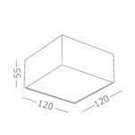 ST608.542.12 Светильник потолочный Белый LED 1*12W 4000K 1 080Lm Ra>90 120° IP20 L120xW120xH55 180-2 Накладные светильники — изображение 4