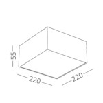 ST608.542.27 Светильник потолочный Белый LED 1*27W 4000K 2 160Lm Ra>90 120° IP20 L220xW220xH55 180-2 Накладные светильники — изображение 4