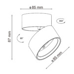 ST651.442.09 Светильник потолочный поворотный Черный LED 1*9W 4000K 720Lm Ra>90 120° IP20 D85xH87 17 Накладные светильники — изображение 4
