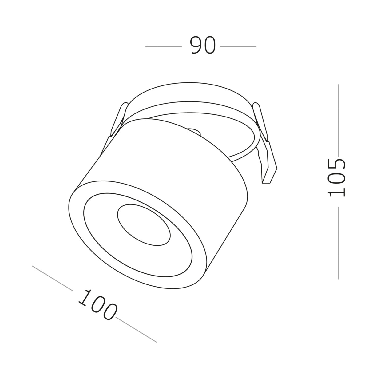 ST652.538.12 Св-к встр. Белый LED 1*12W 3000K 1 000Lm Ra>90 36° IP20 D100xH105 170-240V Встраиваемые светильники — изображение 6