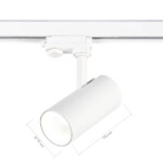 ST661.546.20 Св-к трек. Белый LED 1*20W 4000K 1 600Lm Ra>90 38° IP20 L150xW70xH202 165-265V TRACE — изображение 2