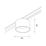 ST669.336.05 Магнитный трековый светильник Латунь LED 1*5W 3000K 350Lm Ra>90 36° IP20 D60xH38 24V SUPER5 — изображение 3