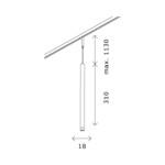 ST672.433.03 Магнитный трековый светильник Черный LED 1*3W 3000K 100Lm Ra>90 36° IP20 D18xH310 24V SUPER5 — изображение 6