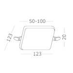 ST700.048.16 Св-к встр. Белый LED 1*16W 4000K 1 380Lm Ra80 120° IP20 L123xW123xH20 85-265V Встраиваемые светильники — изображение 4