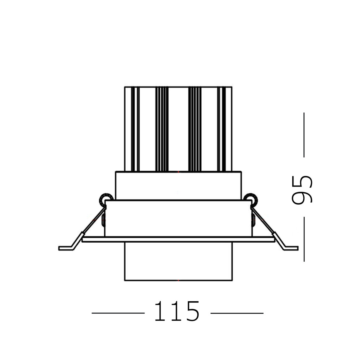 ST701.538.12 Св-к встр. Zoom Белый LED 1*12W 3000K 960Lm Ra90 15°-60° IP20 D115xH95 170-240V Встраиваемые светильники — изображение 4