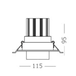 ST701.548.12 Св-к встр. Zoom Белый LED 1*12W 4000K 960Lm Ra90 15°-60° IP20 D115xH95 170-240V Встраиваемые светильники — изображение 4