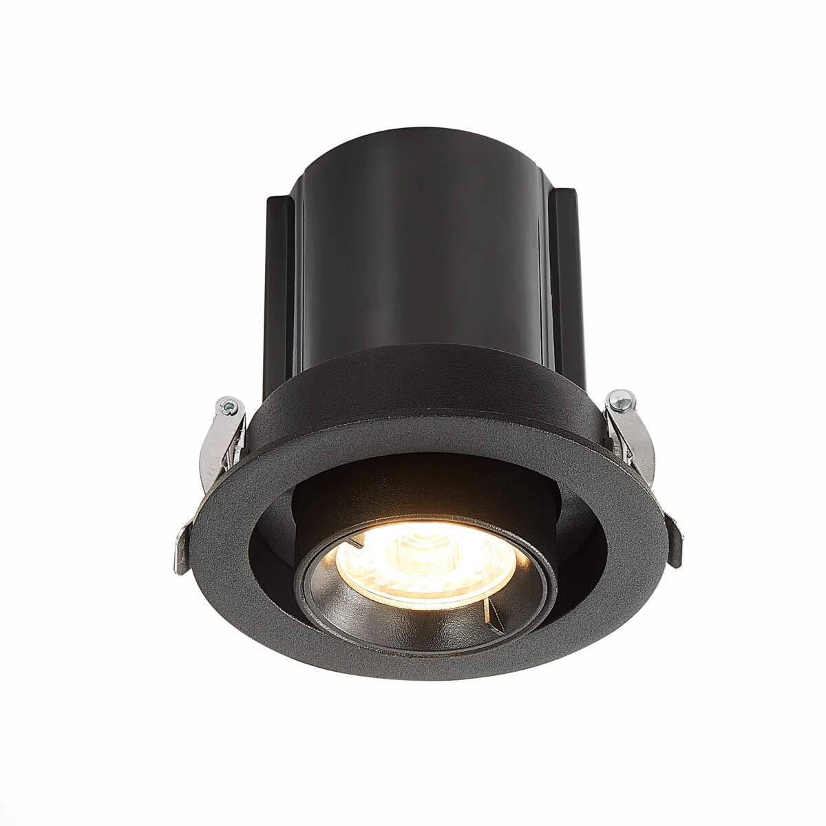 ST702.338.12 Св-к встр. Черный LED 1*12W 3000K 900Lm Ra80 24° IP20 D90xH92 180-240V Встраиваемые светильники — изображение 2