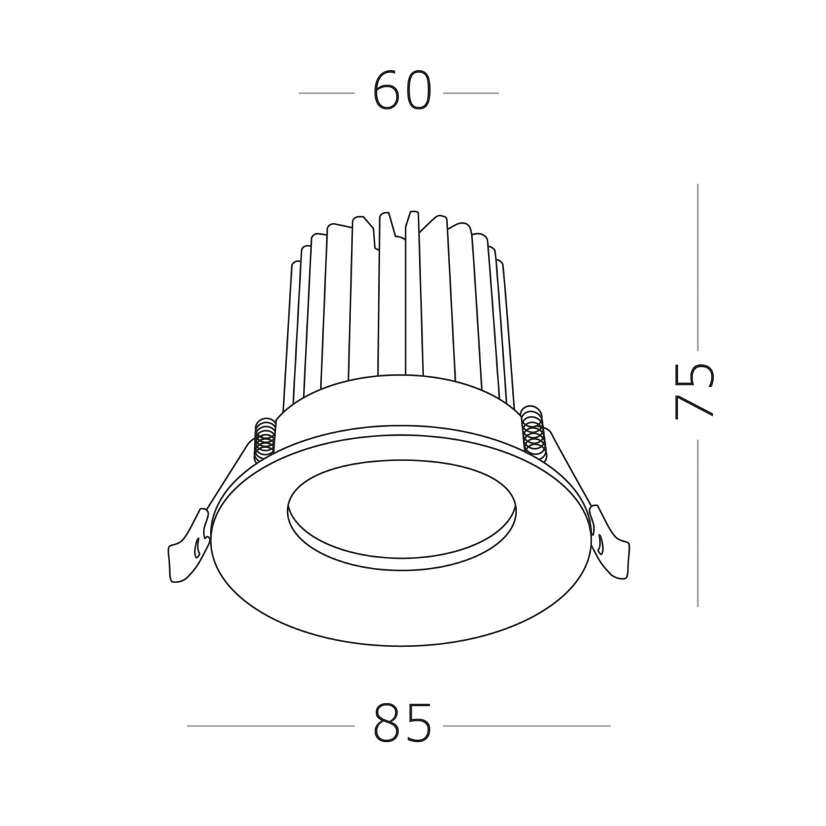 ST703.548.10 Св-к встр. Белый LED 1*10W 4000K 900Lm Ra>90 38° IP20 D85xH75 170-240V Встраиваемые светильники — изображение 4