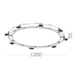 ST706.438.60 Св-к встр. Белый LED 12*5W 3000K 5 400Lm Ra>90 38° IP20 D1 000xH50 220-240V Встраиваемые светильники — изображение 3