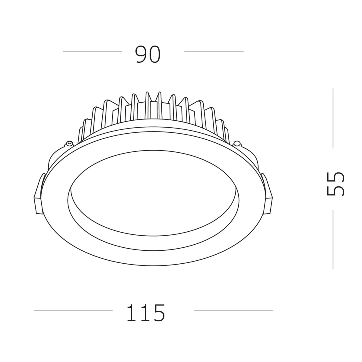 ST752.538.07 Св-к встр. Белый LED 1*7W 3000K 560Lm Ra80 100° IP44 D115xH47 100-240VV Встраиваемые светильники — изображение 4