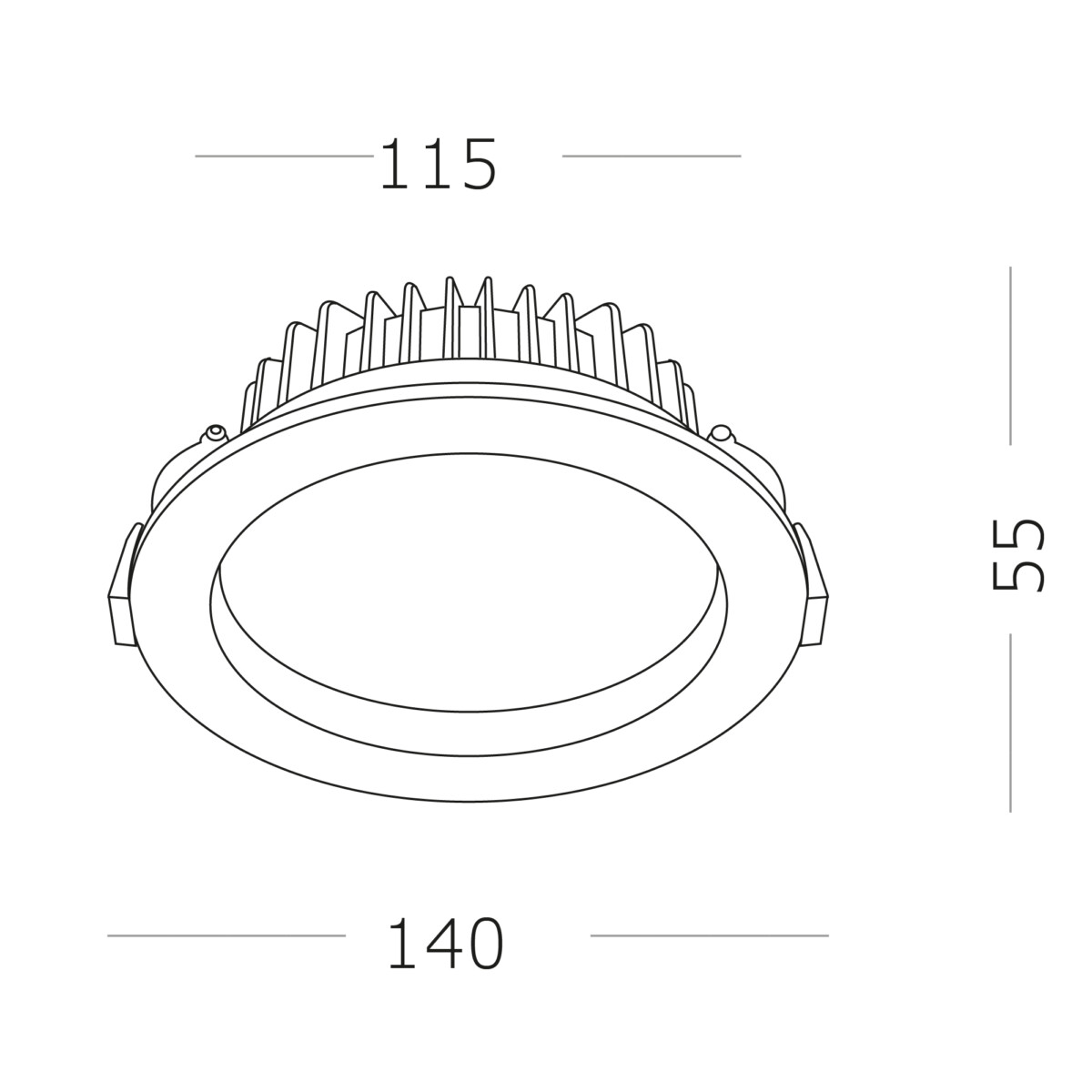 ST752.548.18 Св-к встр. Белый LED 1*18W 4000K 1 440Lm Ra80 100° IP44 D140xH52 100-240VV Встраиваемые светильники — изображение 4