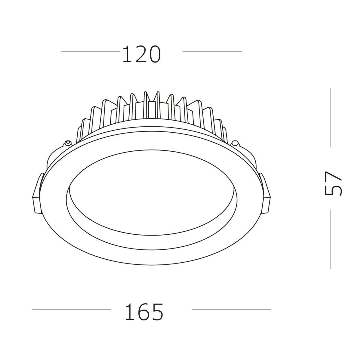 ST752.548.24 Св-к встр. Белый LED 1*24W 4000K 1 920Lm Ra80 100° IP44 D165xH54 100-240VV Встраиваемые светильники — изображение 4