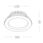 ST752.548.24 Св-к встр. Белый LED 1*24W 4000K 1 920Lm Ra80 100° IP44 D165xH54 100-240VV Встраиваемые светильники — изображение 4