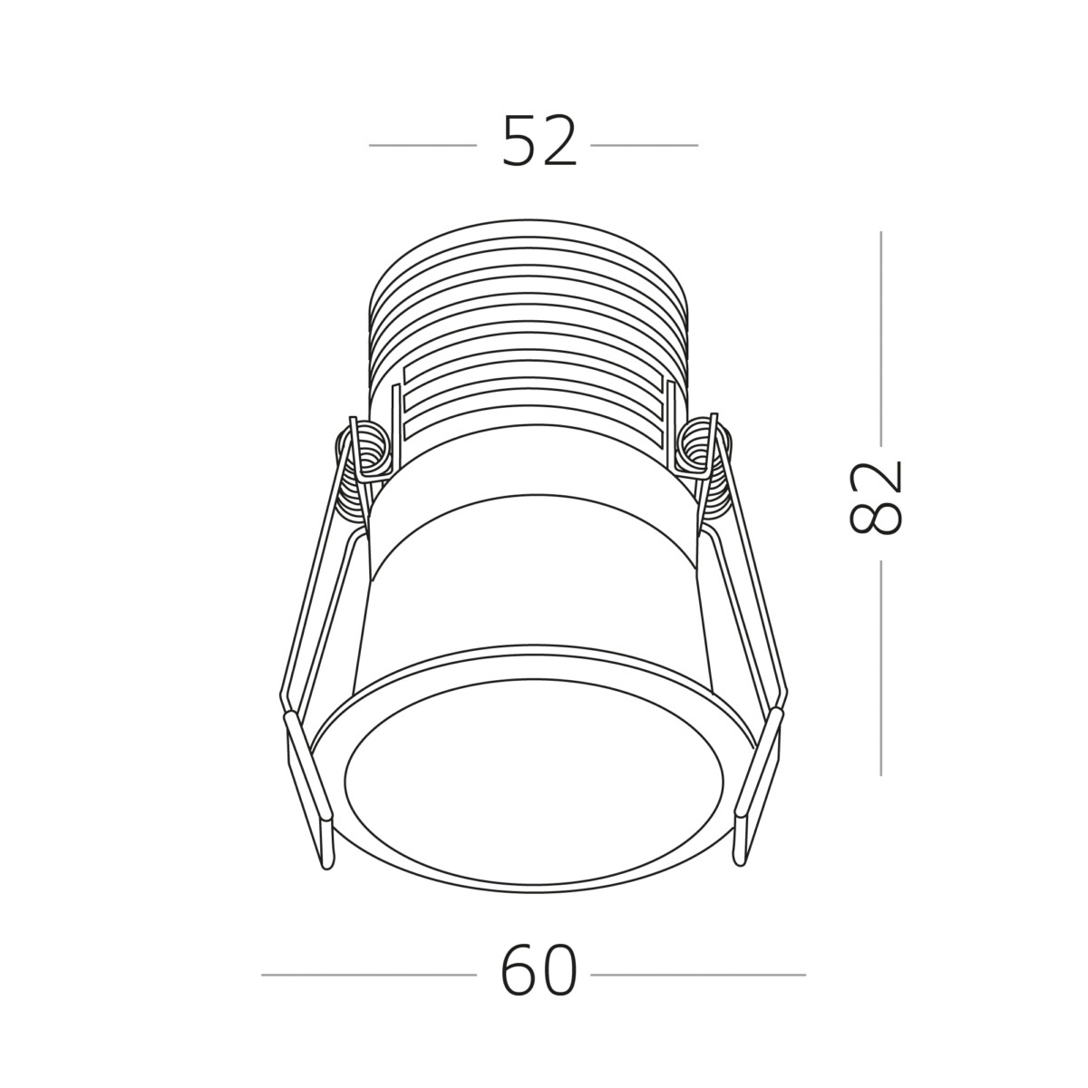 ST754.448.07 Св-к встр. Черный LED 1*7W 4000K 560Lm Ra80 60° IP20 D60xH79 100-240V Встраиваемые светильники — изображение 2