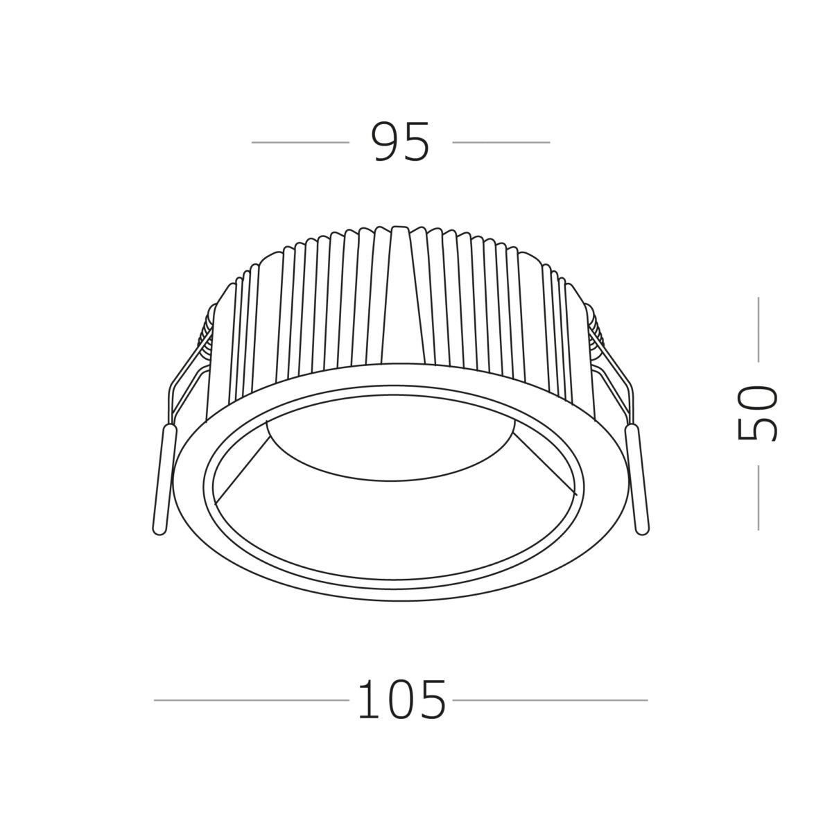 ST755.538.12 Св-к встр. Белый LED 1*12W 3000K 1 080Lm Ra80 120° IP20 D105xH50 100-240V Встраиваемые светильники — изображение 3