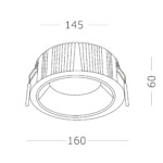 ST755.538.18 Св-к встр. Белый LED 1*18W 3000K 1 620Lm Ra80 120° IP20 D160xH60 100-240V Встраиваемые светильники — изображение 4